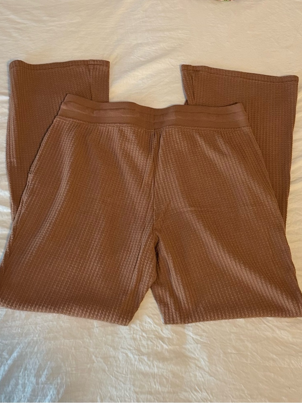 Stars Above Brown Waffle Knit Flare Sweatpants - Picture 2 of 3